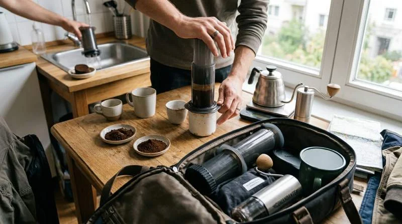 AeroPress används som kompakt flexibel kaffebryggare