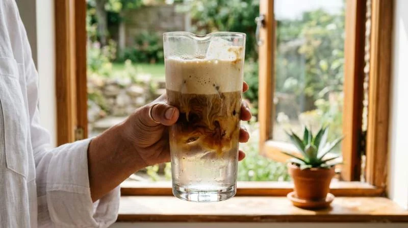 Cloud Coffee med krämiga lager av espresso och kokosvatten