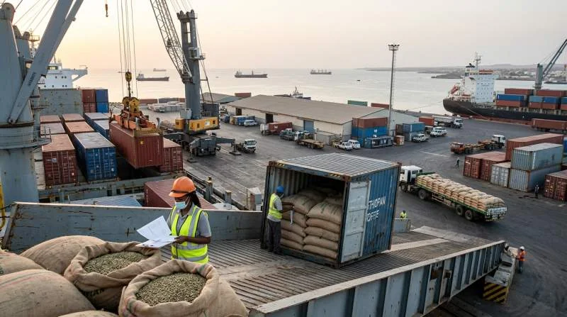 Etiopiskt arabica-kaffe med flexibla exportvägar under Röda havets konflikt 2024