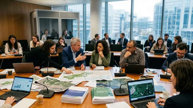 Internationella delegater förhandlar om EUDR i Bryssel
