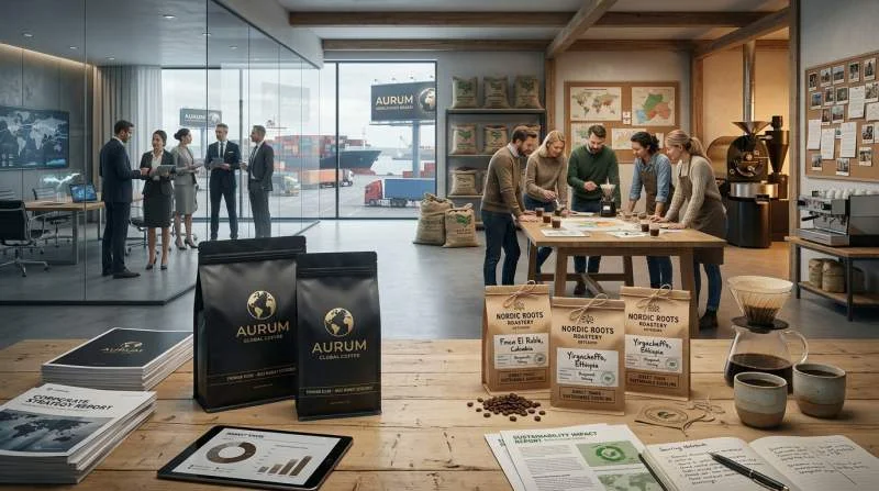 Globalt kaffemärke och svenskt familjerosteri jämförs i modern miljö