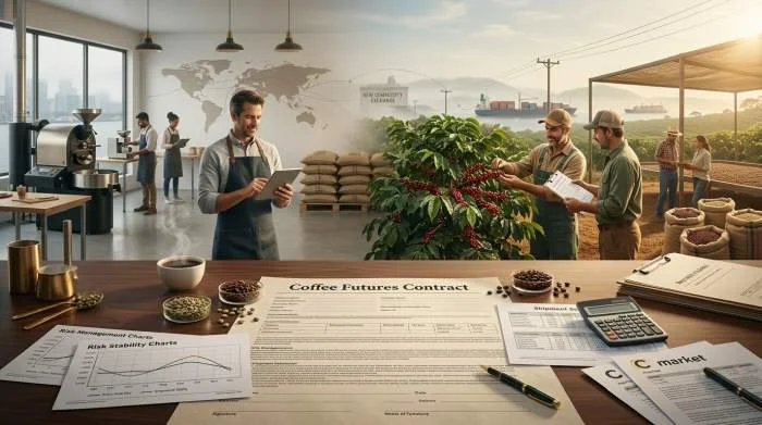 Terminskontrakt kopplar samman kaffeodlare, råvarubörs och kafferosteri