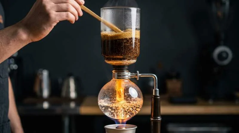 Vatten pressas upp genom sifonbryggaren