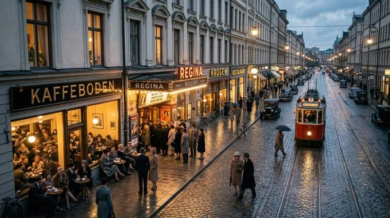 Stockholmsbor på café och biograf under 1920-talet