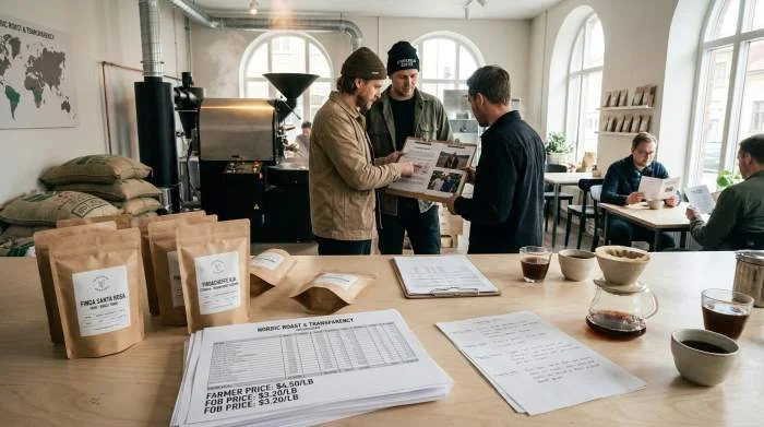 Svenska specialrosterier visar öppna kaffepriser och sourcinginformation