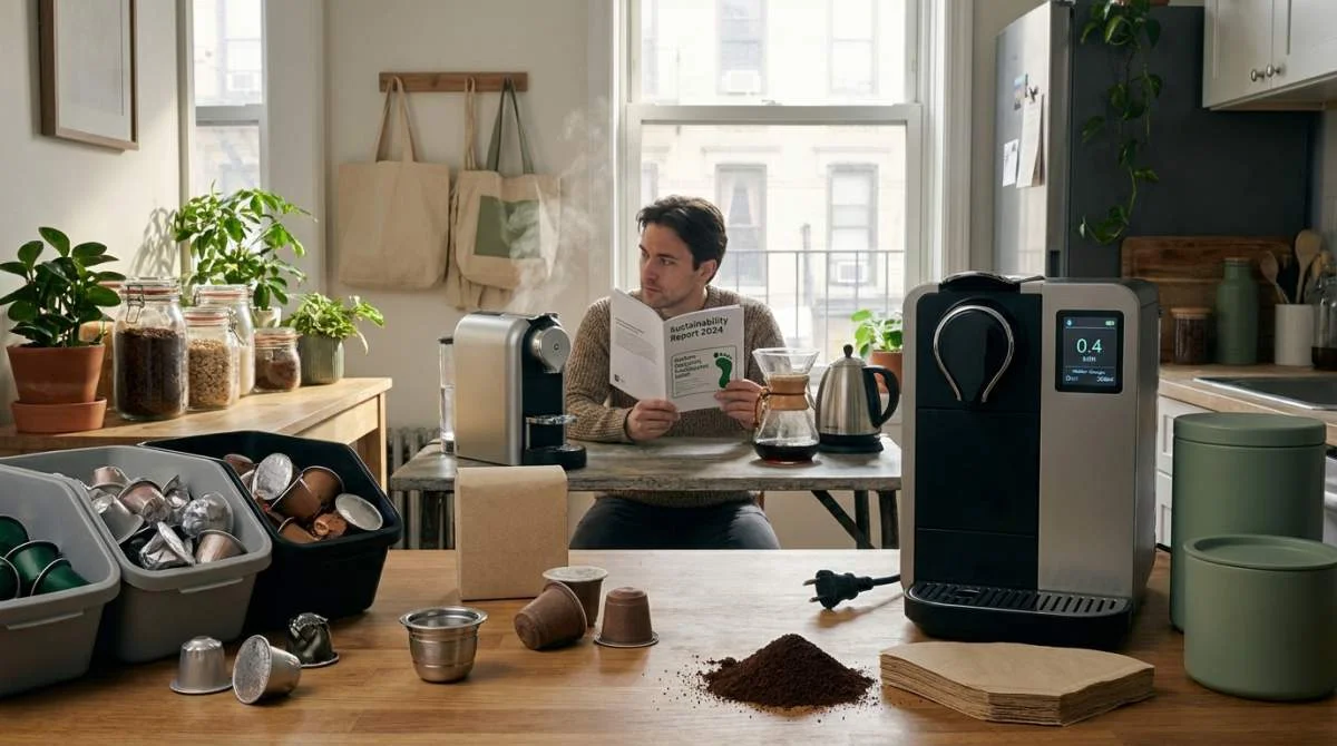 Kaffekapslar och återvinning jämförs med traditionell bryggning