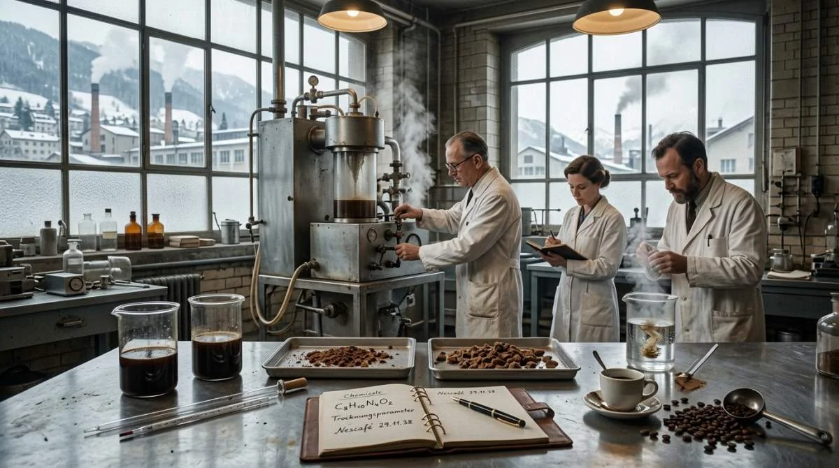 Kaffekristaller testas i schweiziskt laboratorium